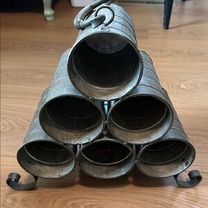 Vintage Style Metal Wine Rack